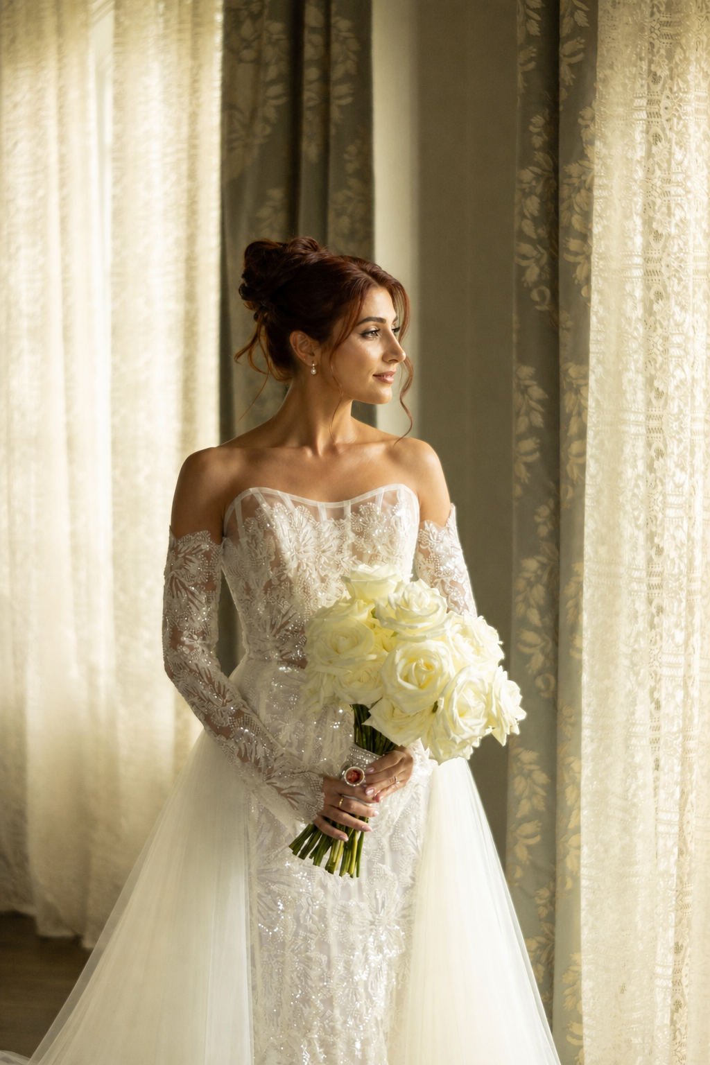 Editorial bridal photograph